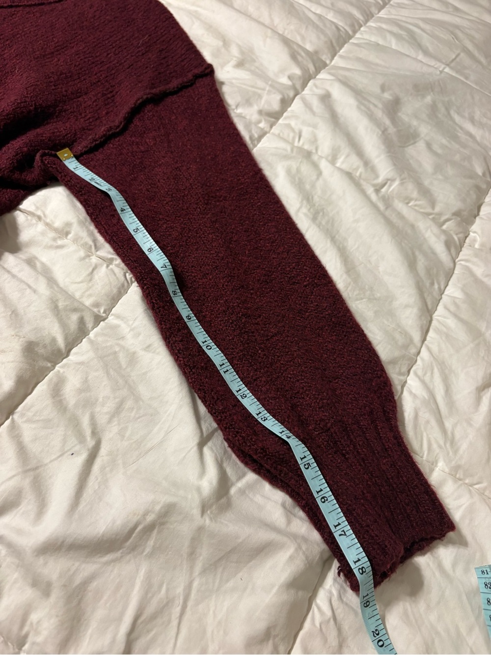 Free People Deep Burgundy Oversized V-Neck Sweater - Picture 12 of 14
